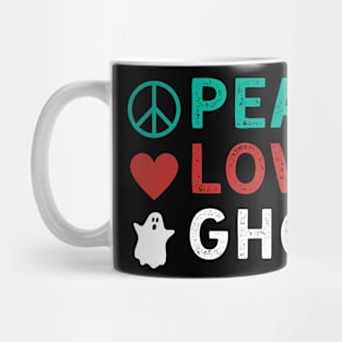 Peace Love Ghost Funny Halloween Mug